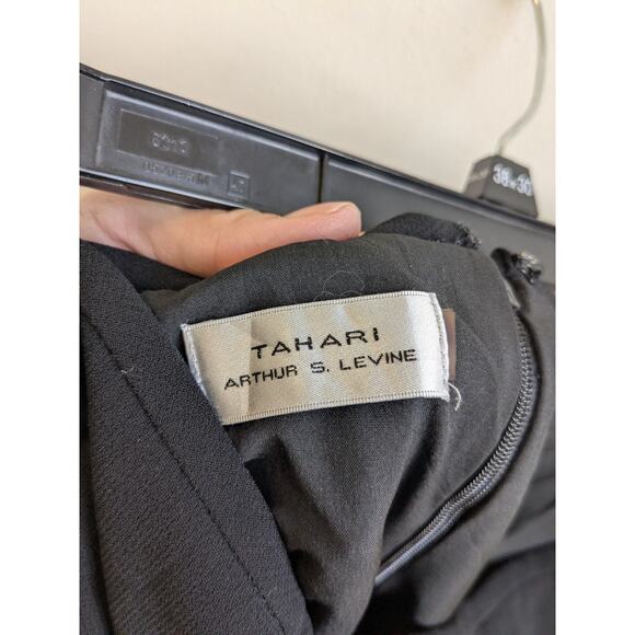 TAHARI Arthur S. Levine Women's Pencil Skirt Black/Multi Floral Embroidered 18 - Picture 4 of 12